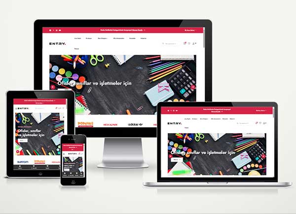 Kırtasiye Ürünleri Satış E-Ticaret Paketi Entry